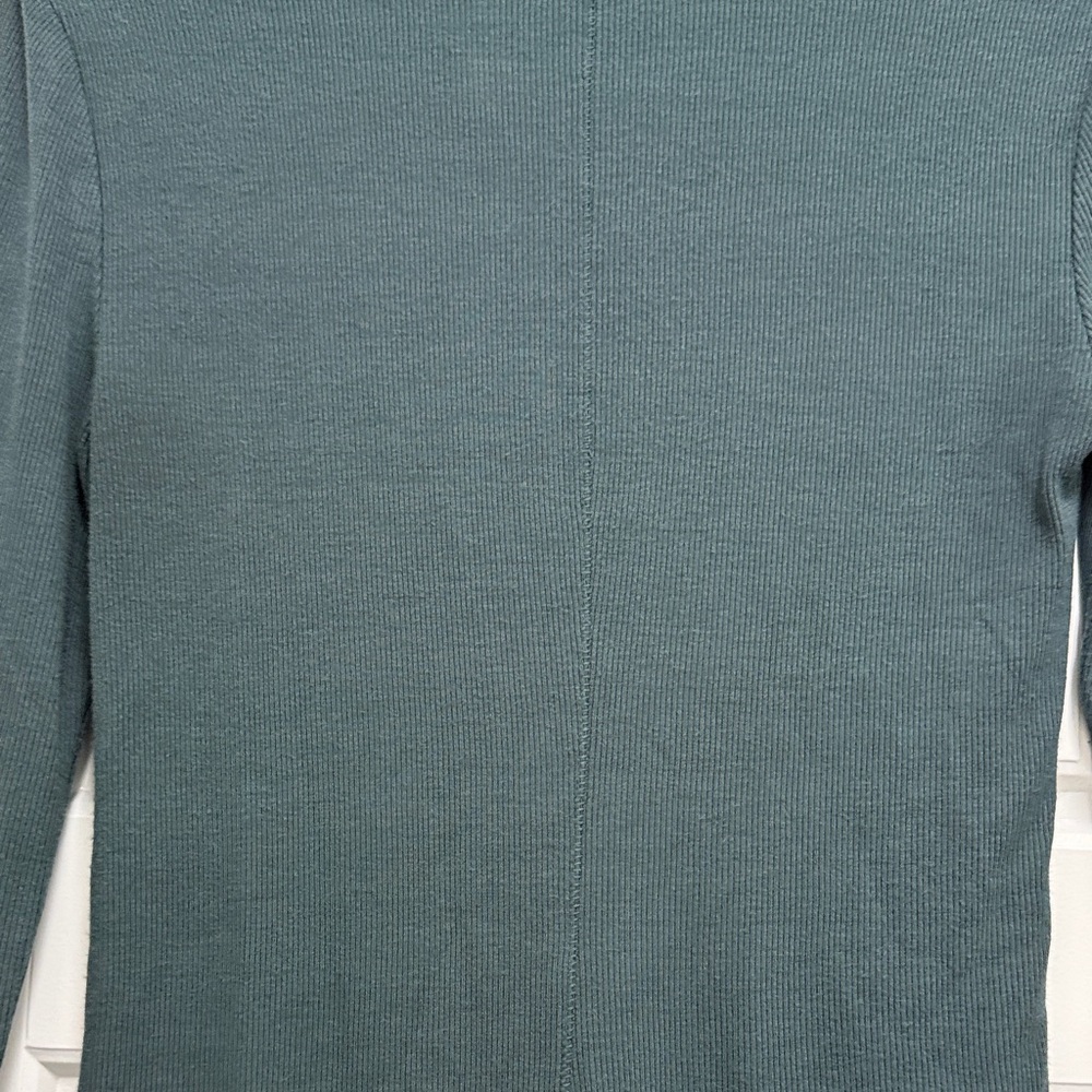 Nuuds Long Sleeve Crewneck Top in Dark Green - Picture 6 of 7